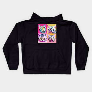 American Shorthair Pop Art - Cat Lover Gift Kids Hoodie